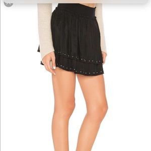 NWT Rails black ruffle skirt with studs